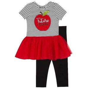 Counting Daisies Girls' Tutu and Legging Set Future Leader 18 Mo (4040)